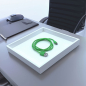 Preview: Mini Size Tray, square, paint Lacquer white, style
